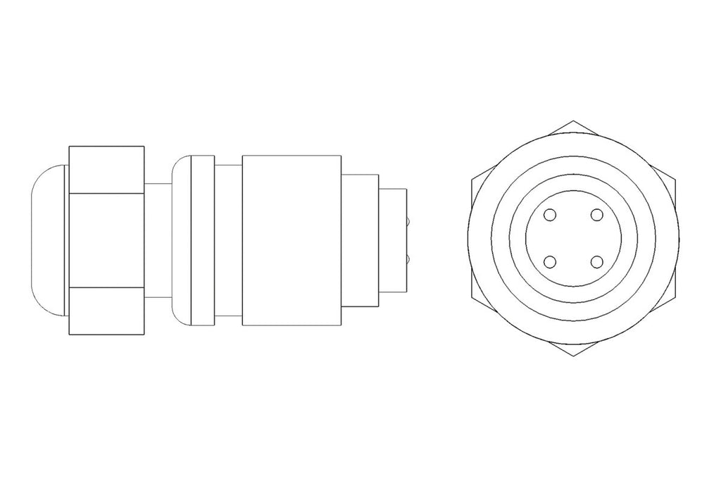 TTD Replacement IP67 4-Pin Plug Assembly