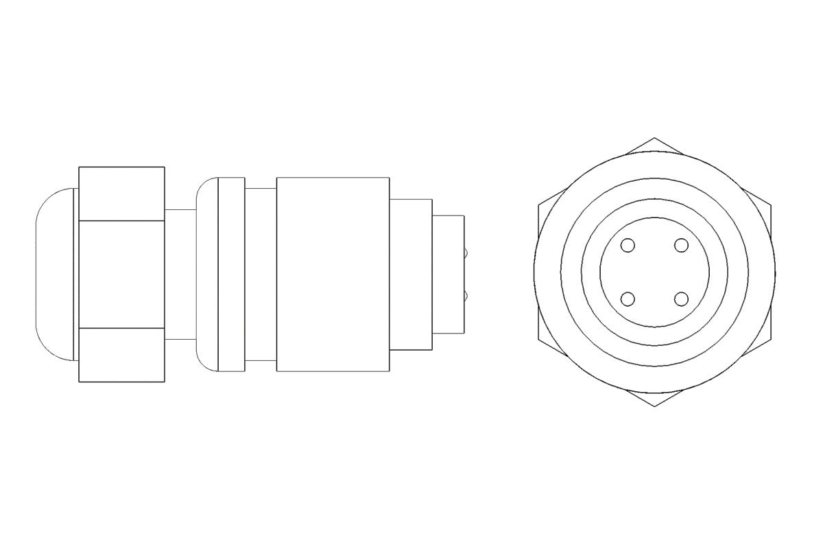 TTD Replacement IP67 4-Pin Plug Assembly