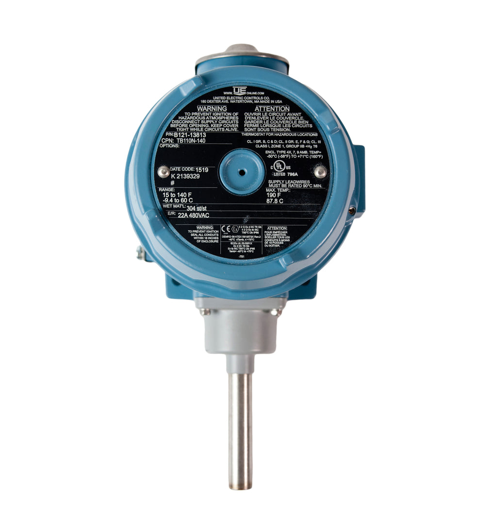 TB110 Hazardous-Area Rated Bulb-and-Capillary Temperature Controller