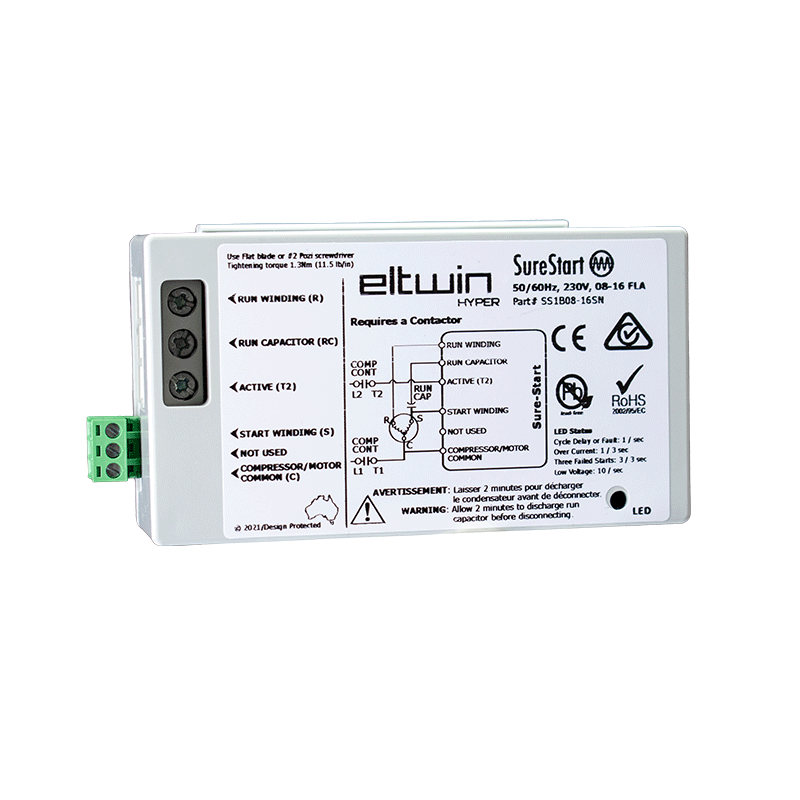 SureStart, Single Phase Compressor Soft Starters for HVAC units and heat pumps