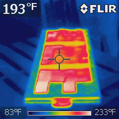 Figure 6S- Thermal image of RBP panel after curing and debulking (Photo courtesy of Belden Brick)